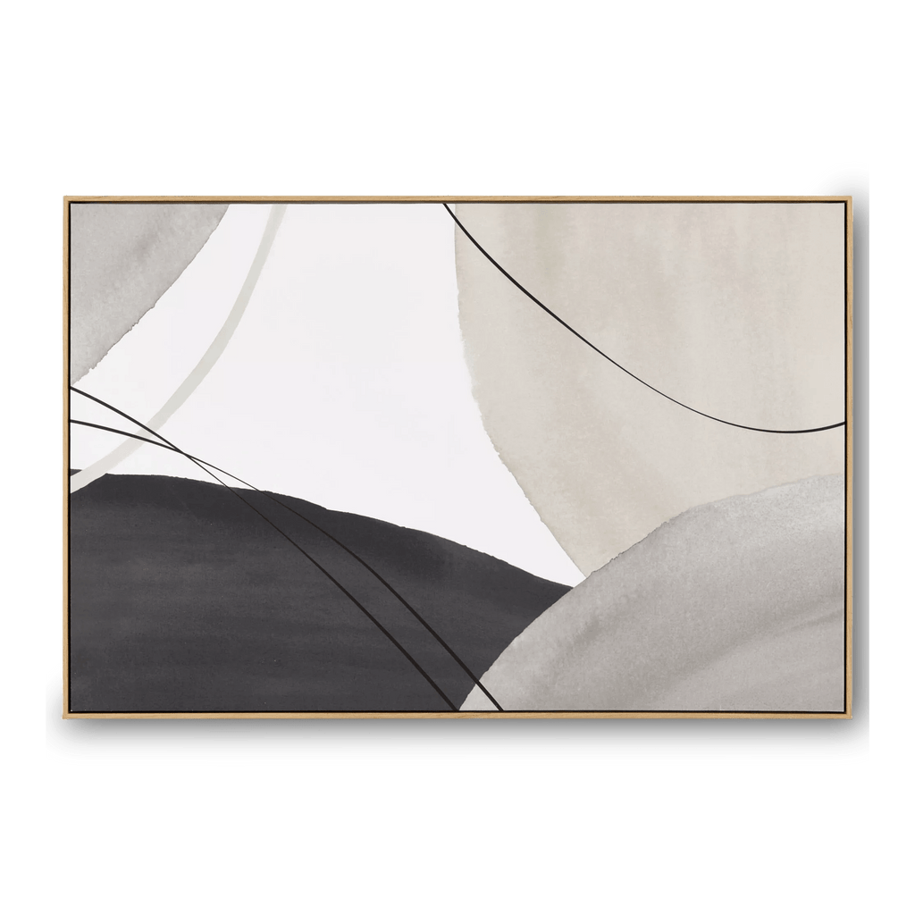 Abstract Linear Art Framed Canvas