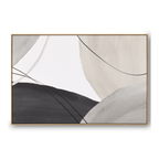 Abstract Linear Art Framed Canvas