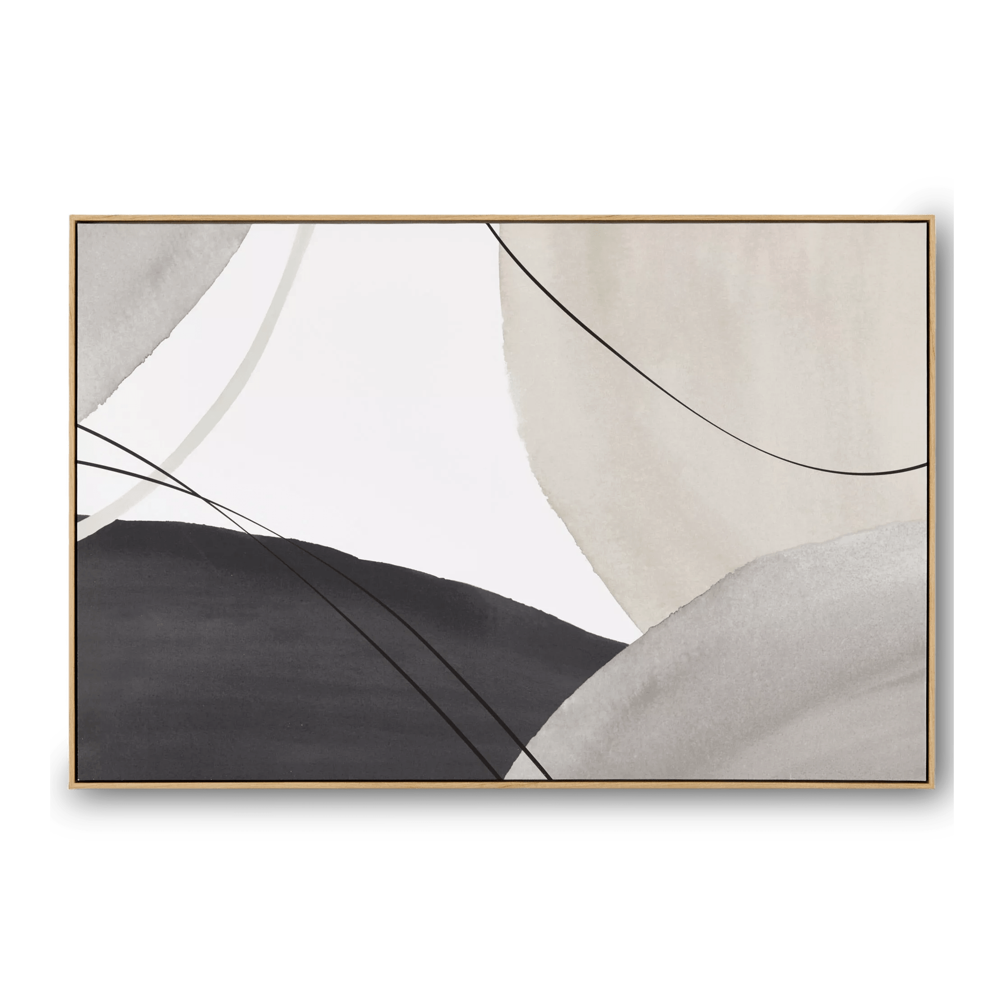 Abstract Linear Art Framed Canvas
