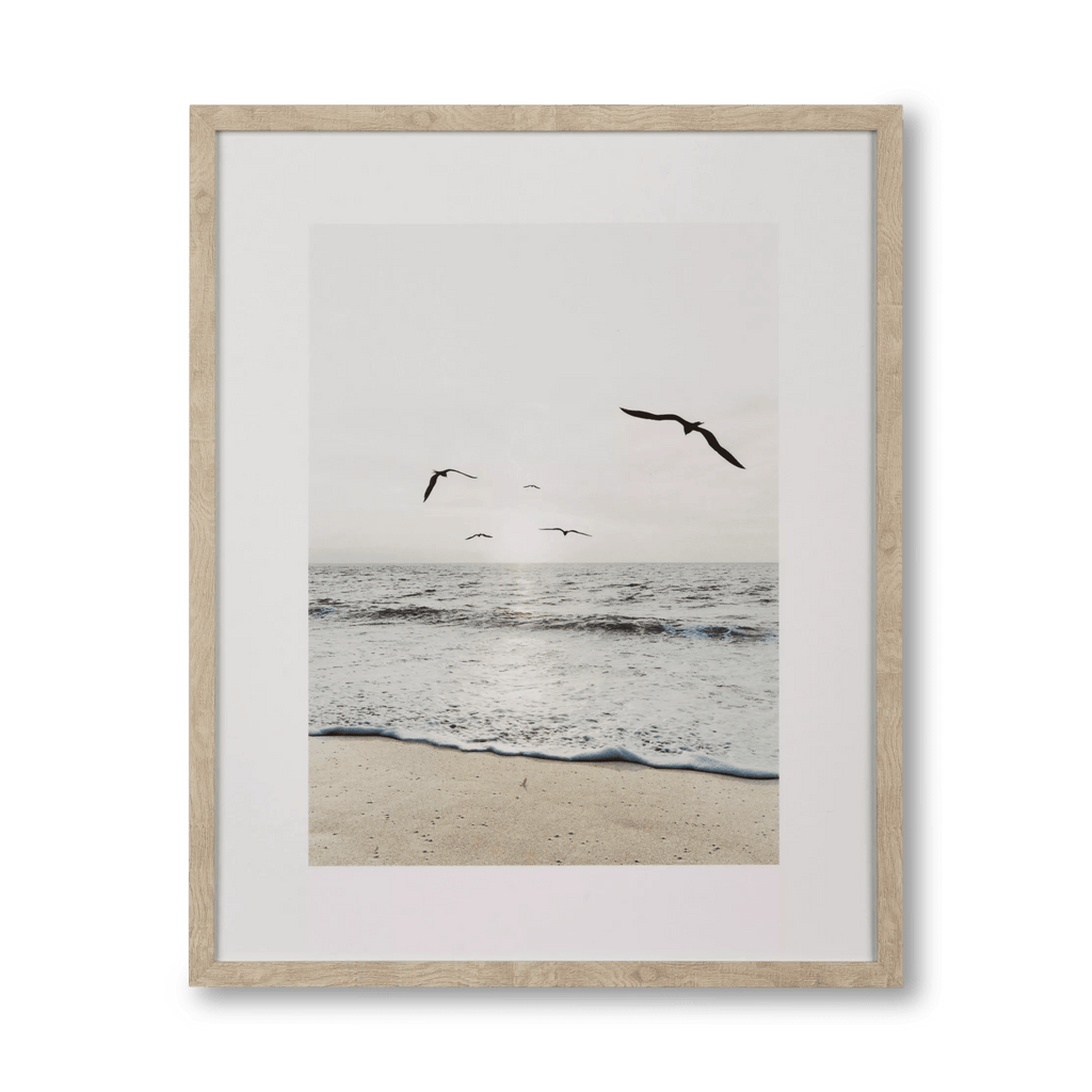 Morning at the Beach Framed Canvas