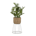 Natural Rattan Planter on Metal Legs