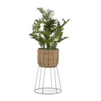 Natural Rattan Planter on Metal Legs