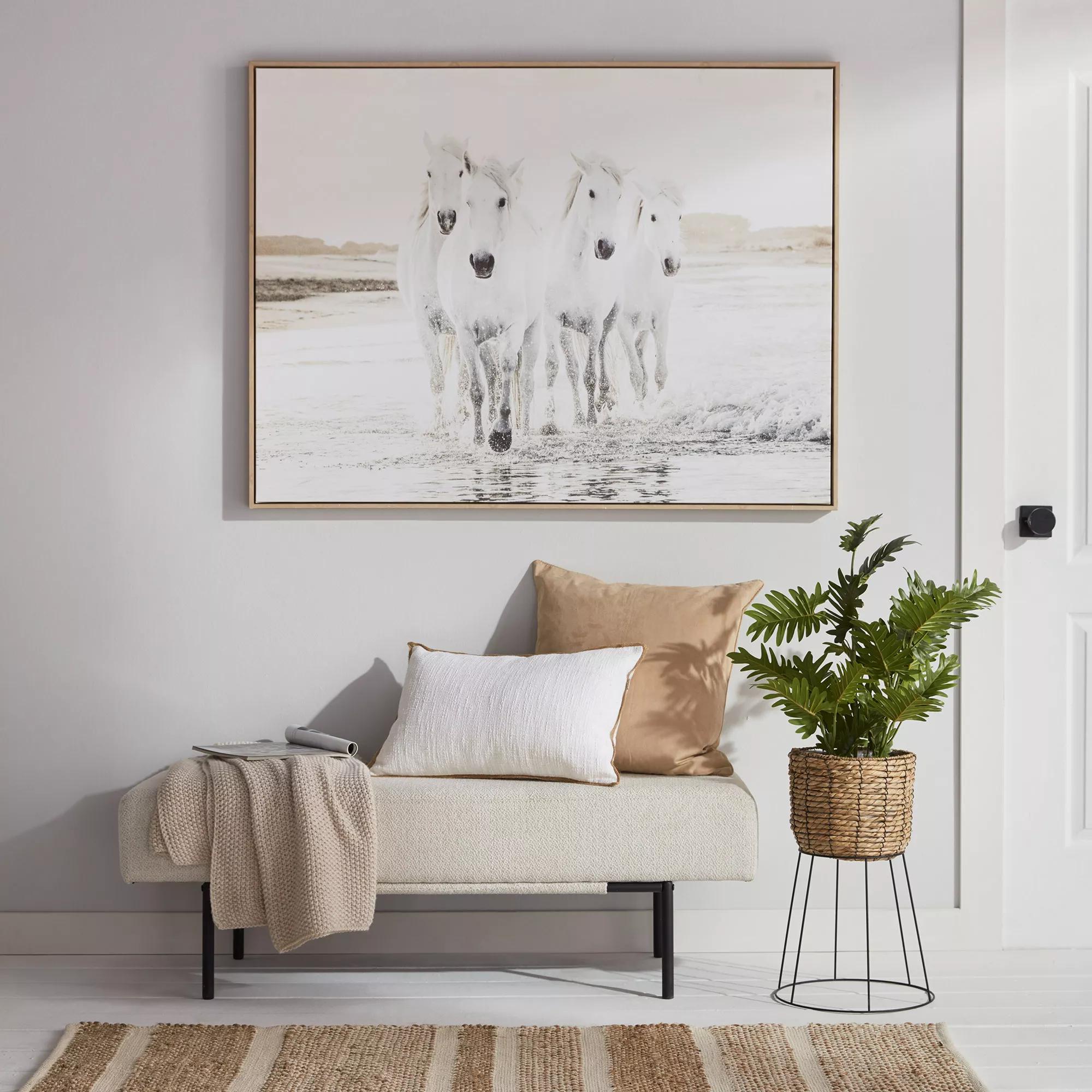 Natural Rattan Planter on Metal Legs