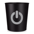 Black Waste Bin with Game Loading Print