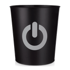 Black Waste Bin with Game Loading Print