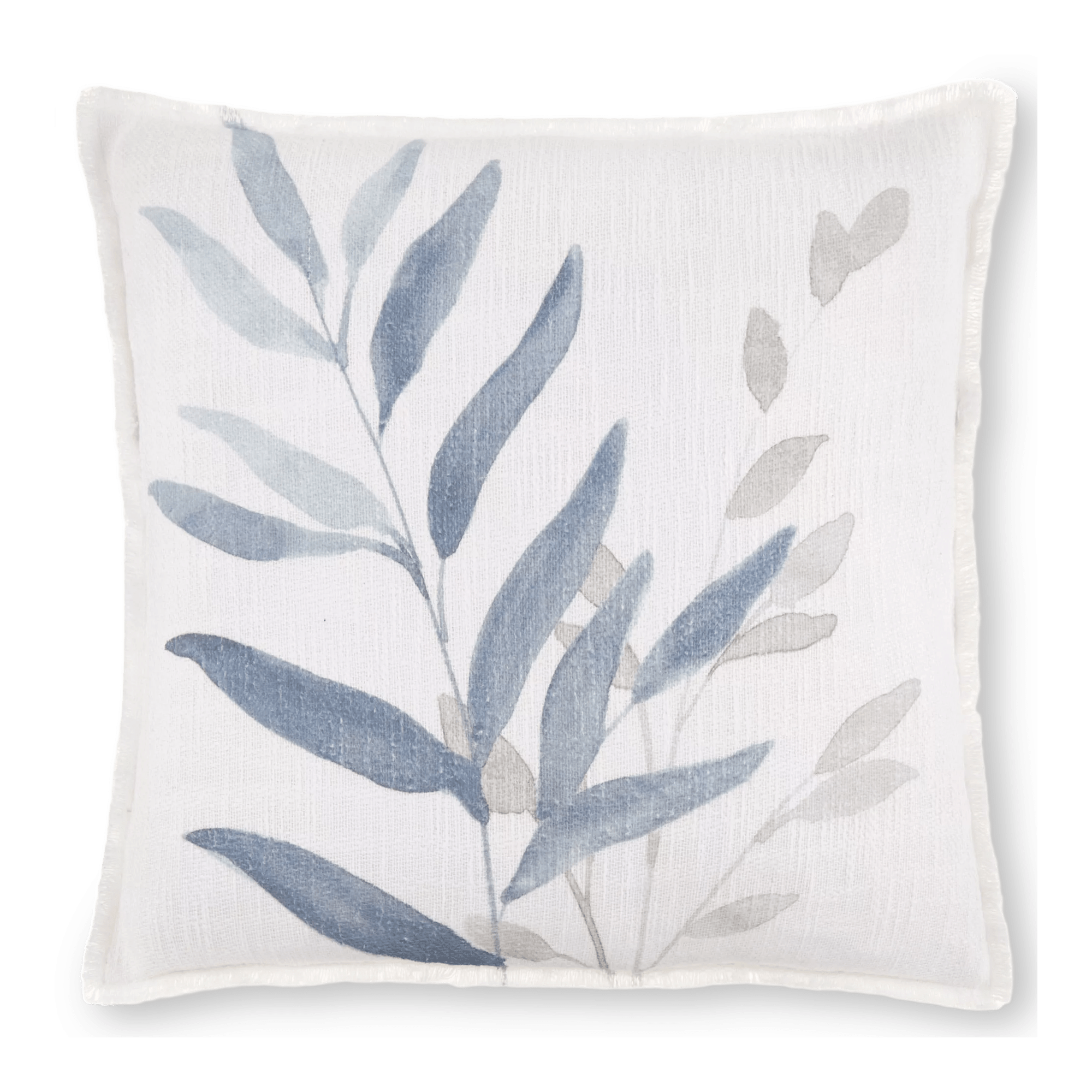 Auriel Blue & Beige Flora Decorative Pillow