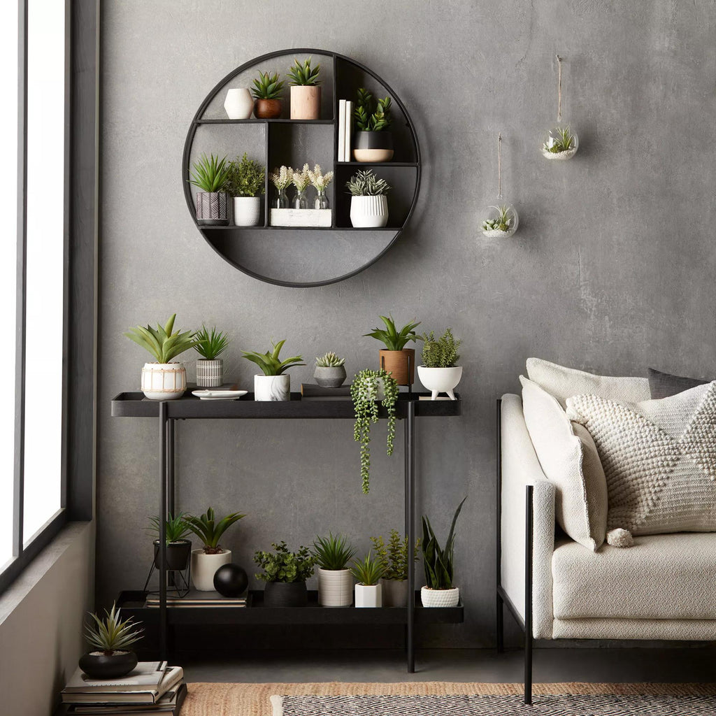 Artificial Plant in Colour-Block Pot