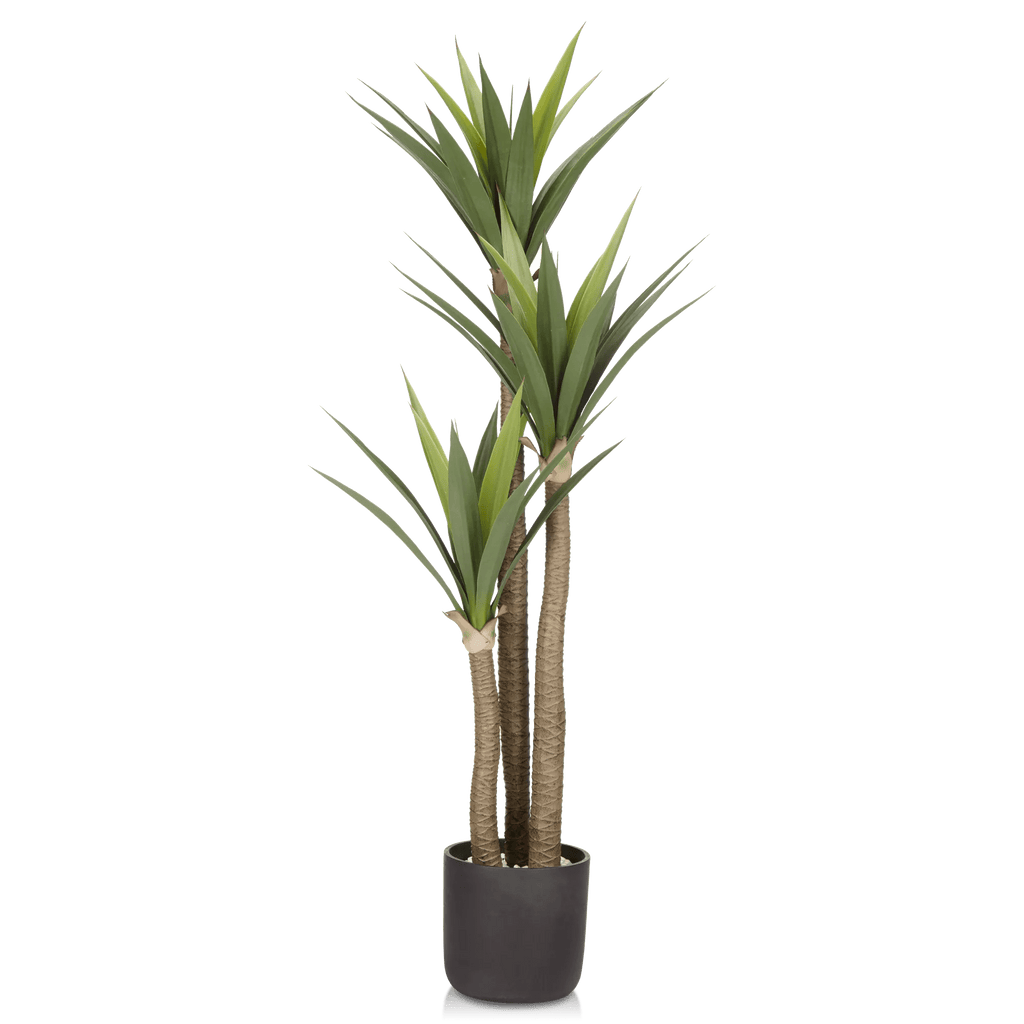 Large Artificial Tropical Tree in Black Pot