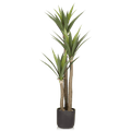 Large Artificial Tropical Tree in Black Pot