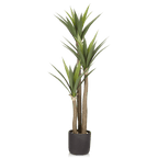 Large Artificial Tropical Tree in Black Pot