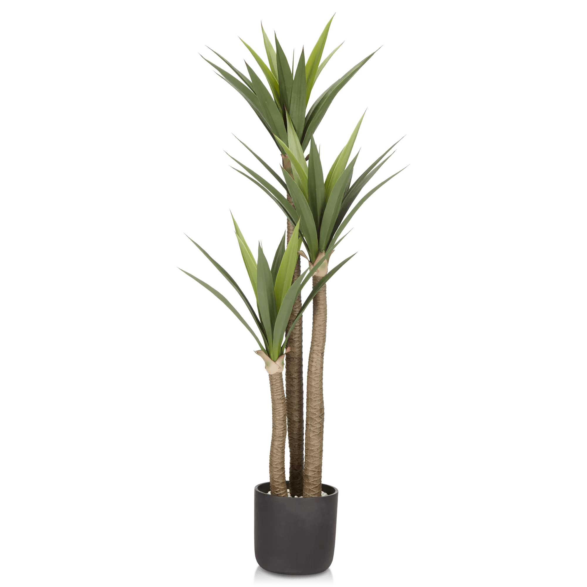 Large Artificial Tropical Tree in Black Pot