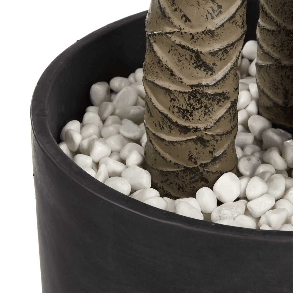 Large Artificial Tropical Tree in Black Pot