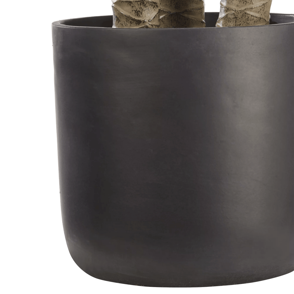Large Artificial Tropical Tree in Black Pot