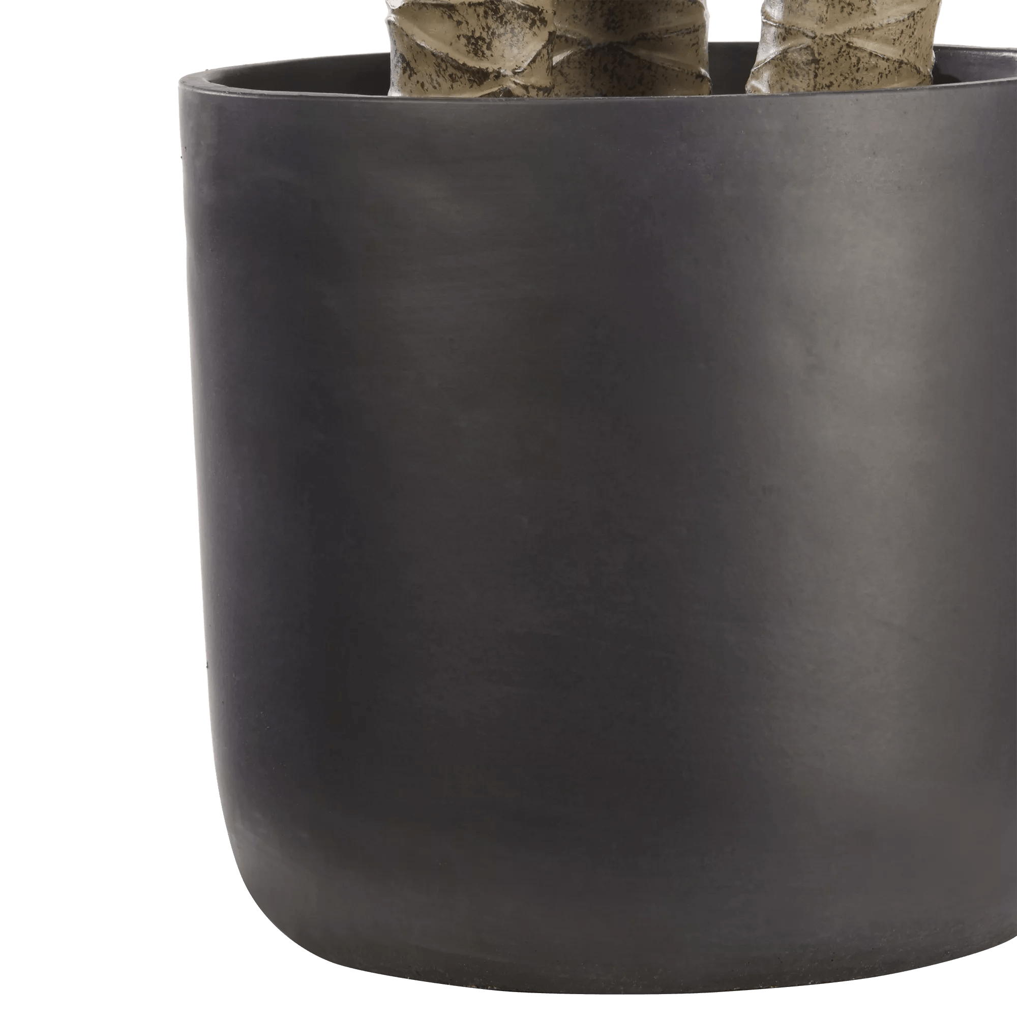 Large Artificial Tropical Tree in Black Pot