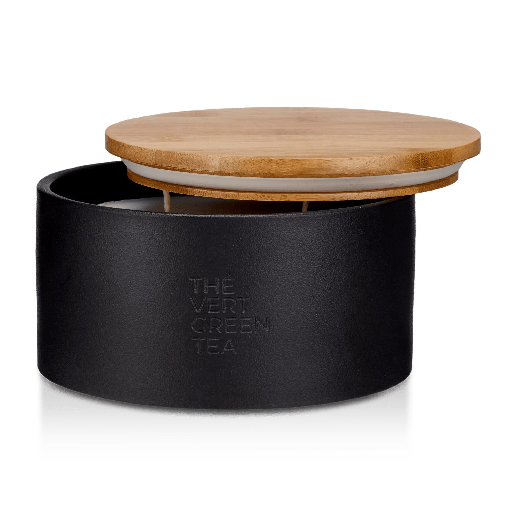 Bouclair Green Tea Candle with Wooden Lid