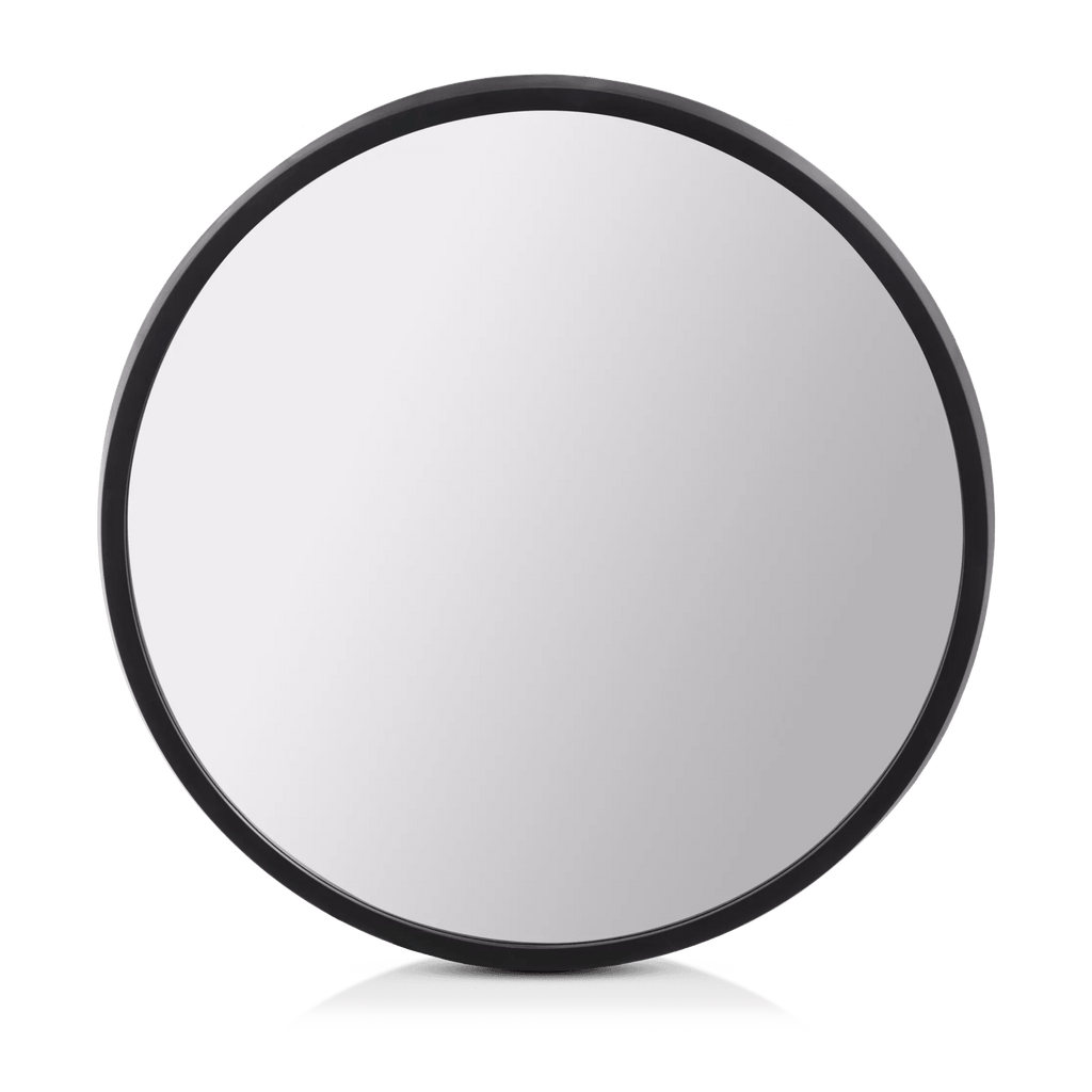 Round Mirror with Black Frame