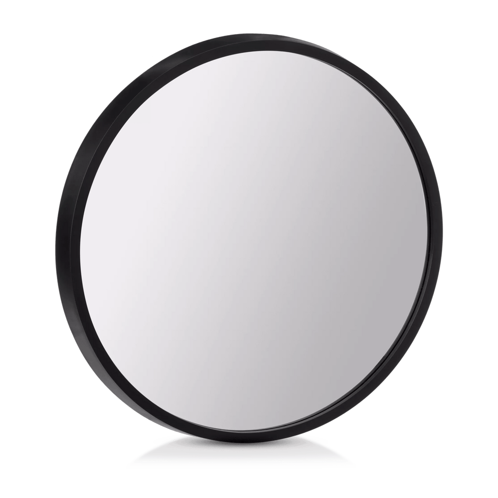 Round Mirror with Black Frame