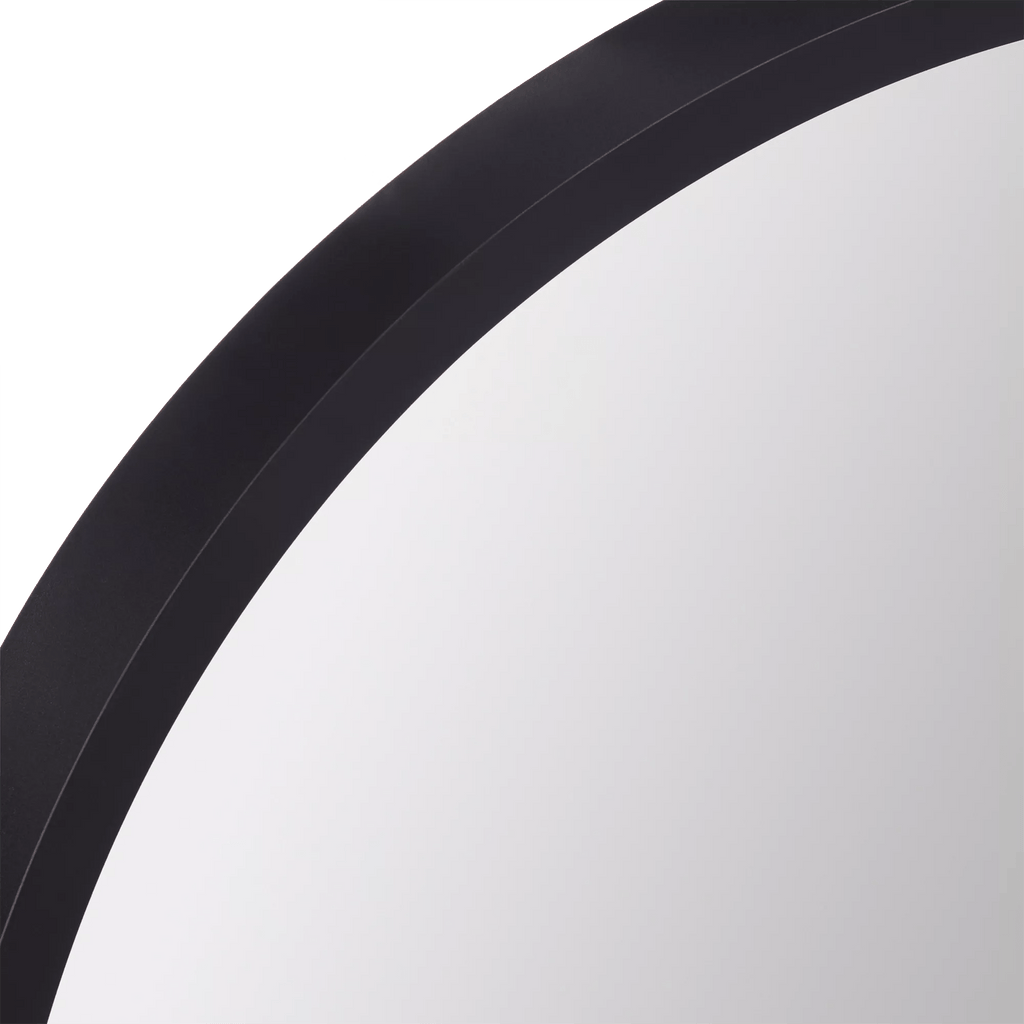 Round Mirror with Black Frame