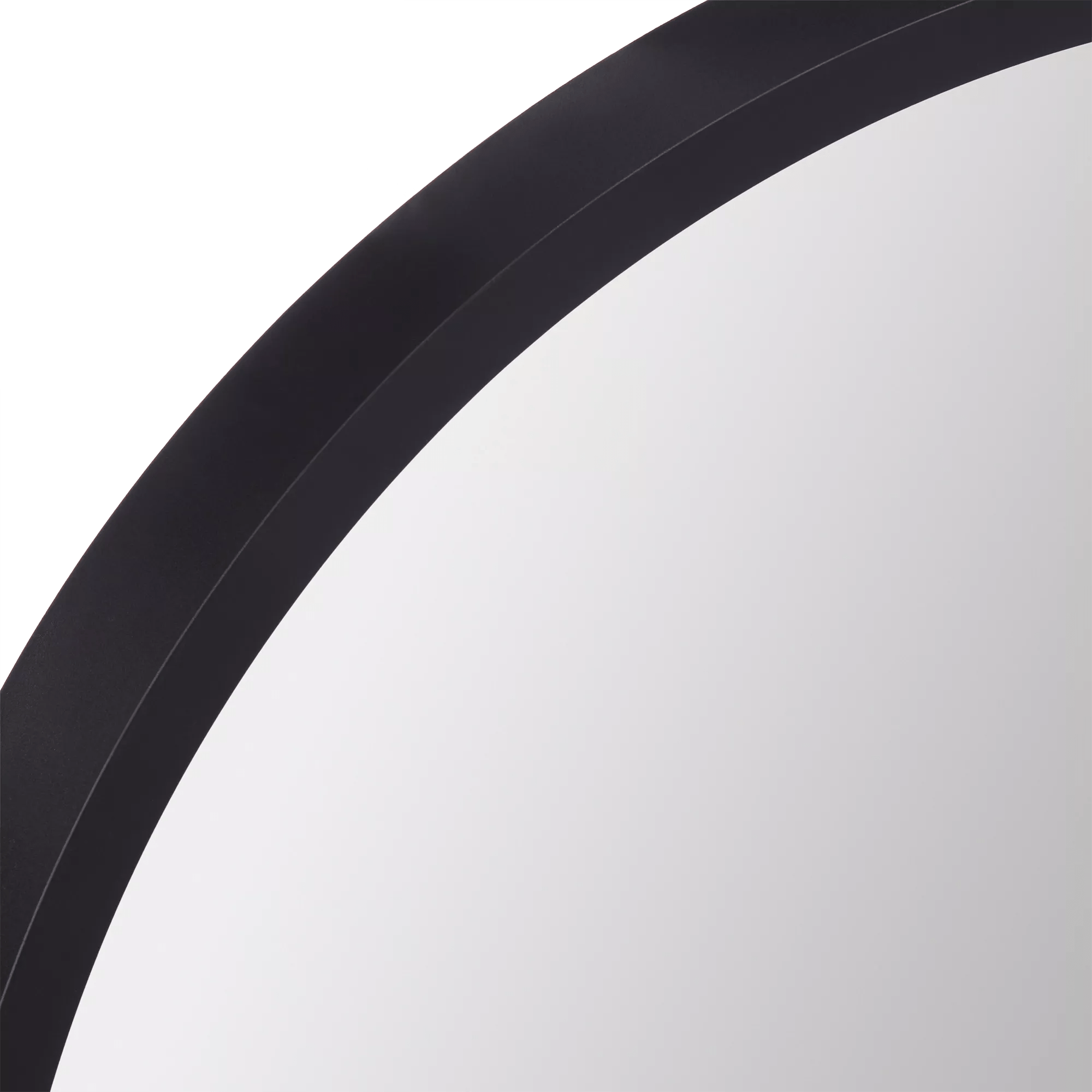 Round Mirror with Black Frame