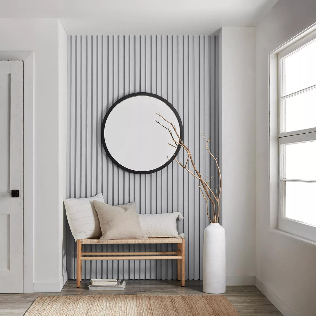 Round Mirror with Black Frame