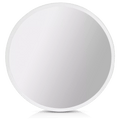 Round Mirror with White Frame