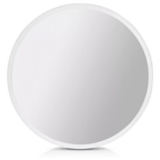 Round Mirror with White Frame
