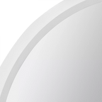 Round Mirror with White Frame