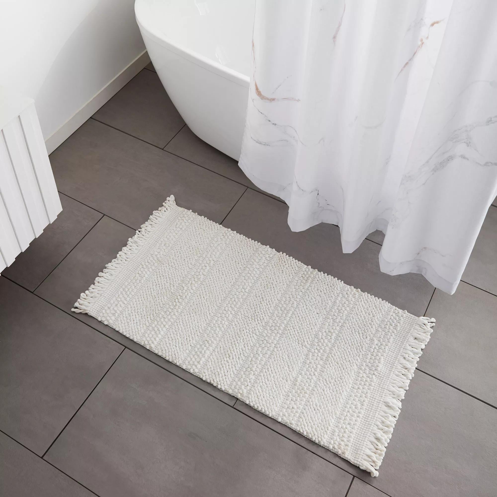 Textured Boho Bath Mat