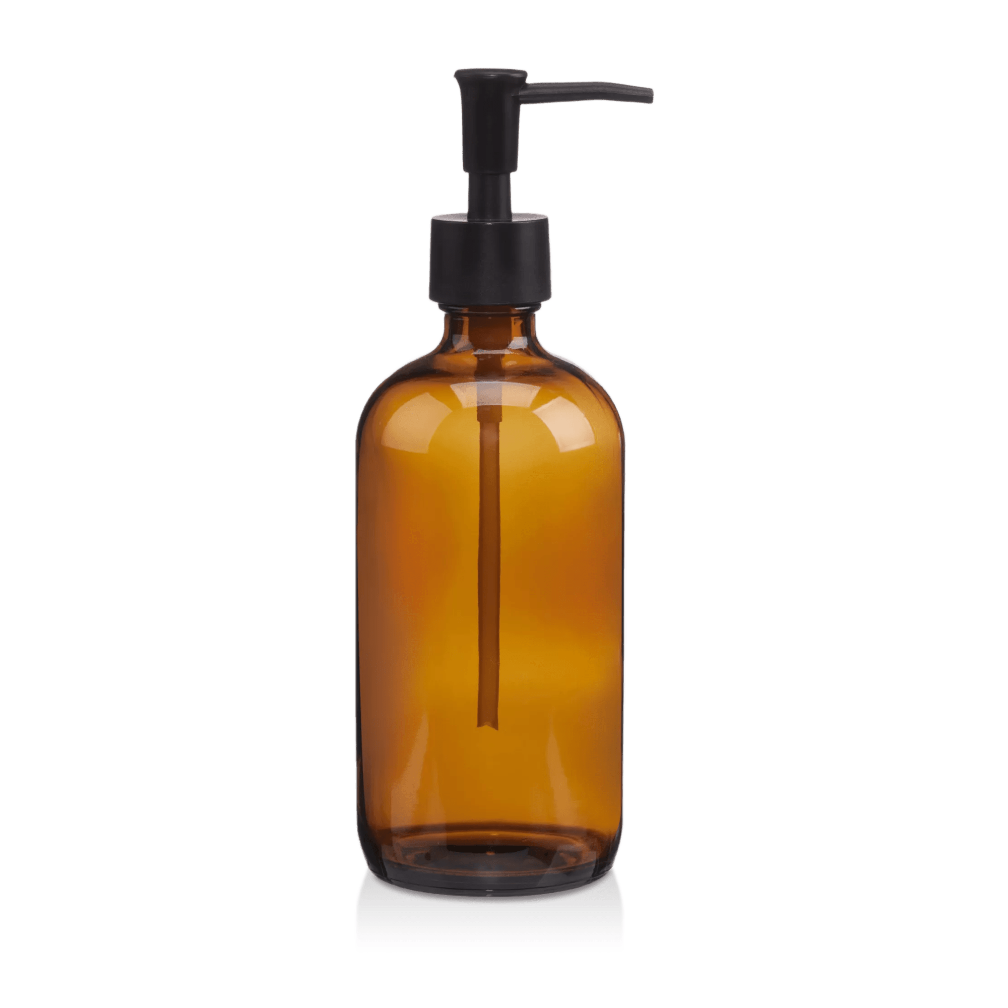 Amber Glass Soap Dispenser