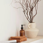 Amber Glass Soap Dispenser