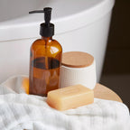 Amber Glass Soap Dispenser