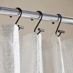 White Waffy Essential Shower Curtain