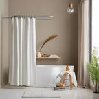 White Waffy Essential Shower Curtain