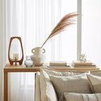 Glass Candle Holder with Wooden Base