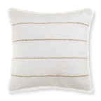 Frans Fringed White Decorative Pillow