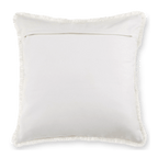 Frans Fringed White Decorative Pillow
