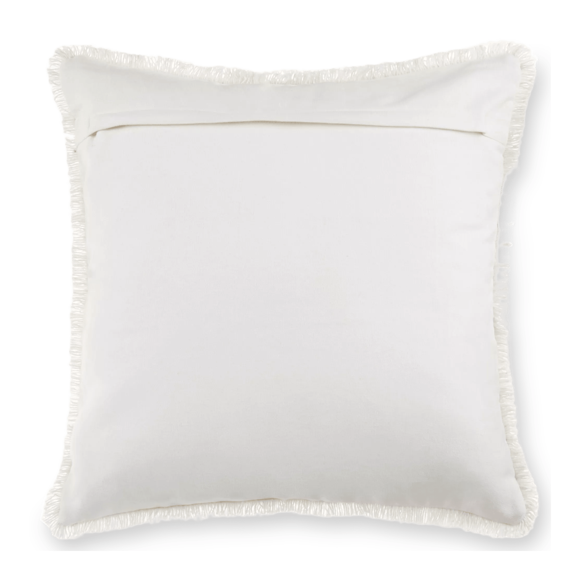 Frans Fringed White Decorative Pillow