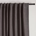 Charcoal Chita Back Tab Blackout Curtain