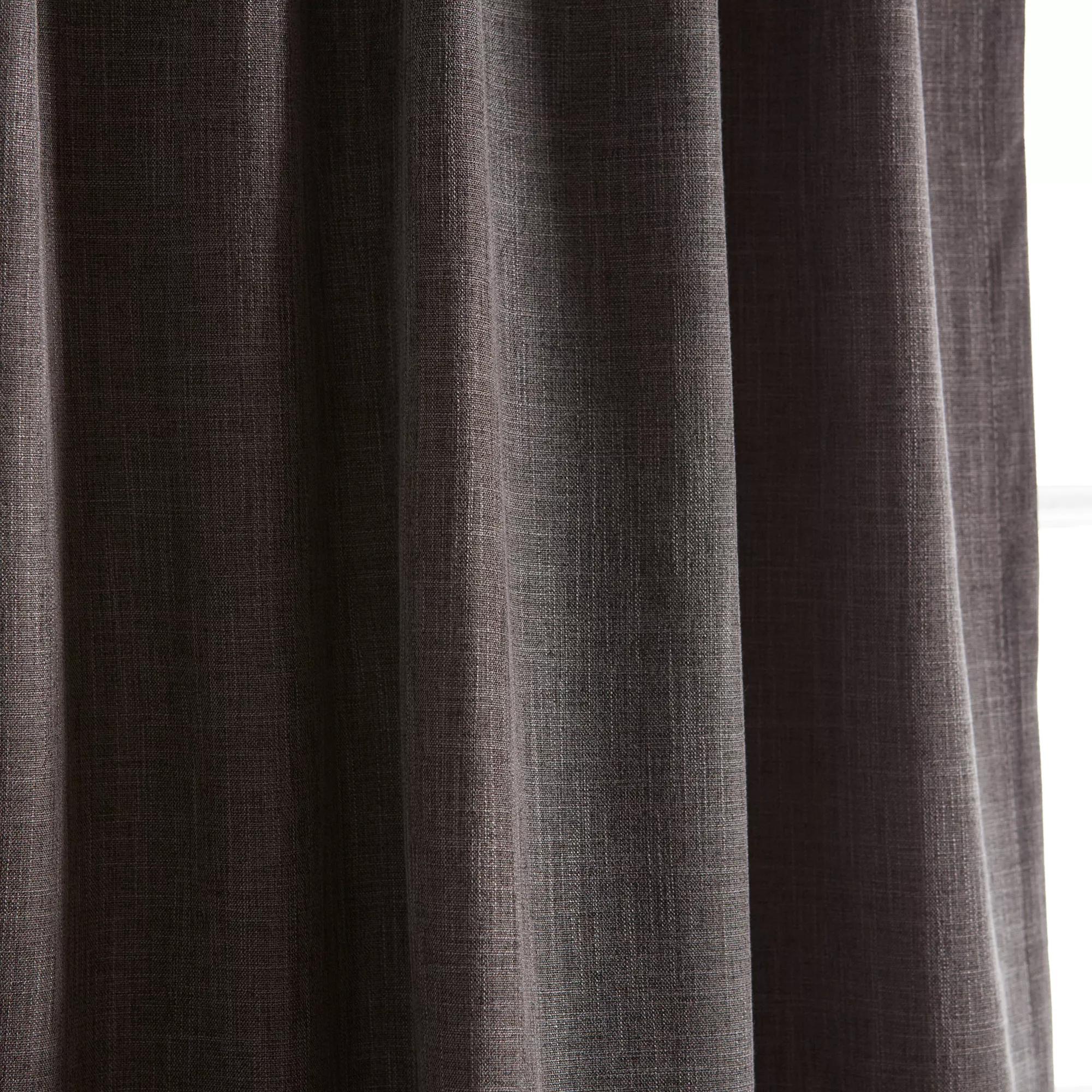 Charcoal Chita Back Tab Blackout Curtain
