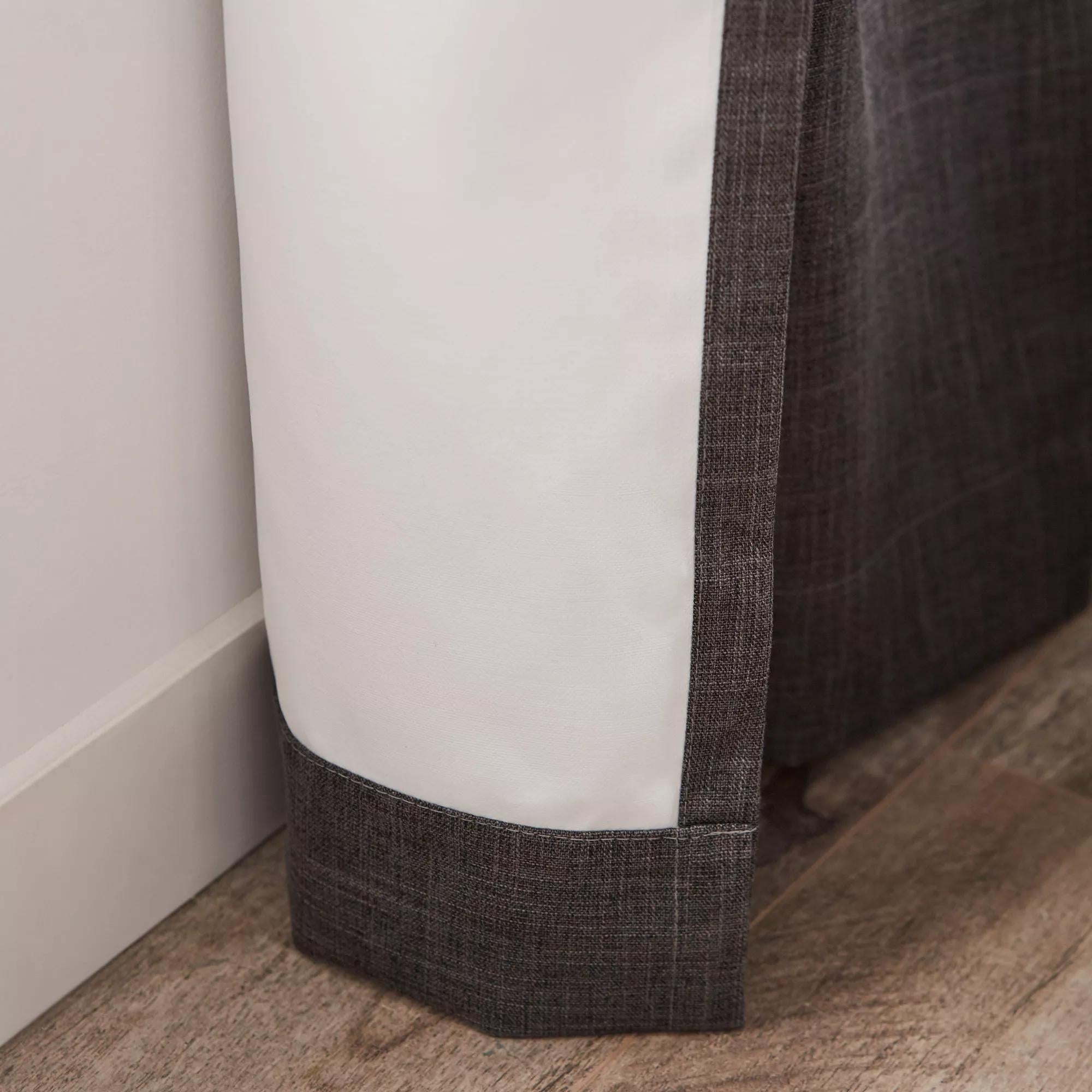 Charcoal Chita Back Tab Blackout Curtain