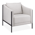 Metal & Fabric Accent Chair in Oatmeal
