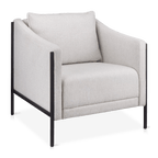 Metal & Fabric Accent Chair in Oatmeal