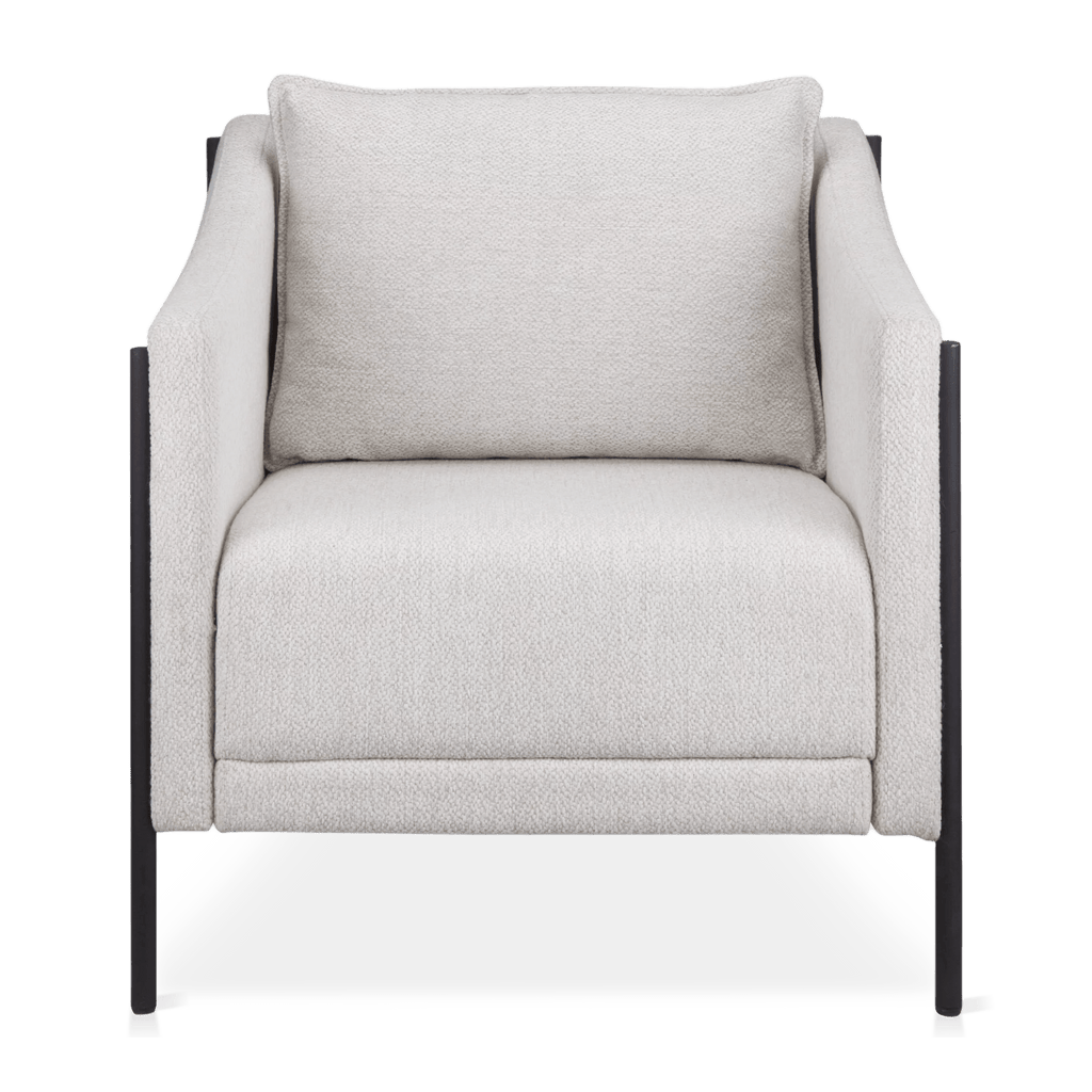 Metal & Fabric Accent Chair in Oatmeal