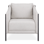 Metal & Fabric Accent Chair in Oatmeal