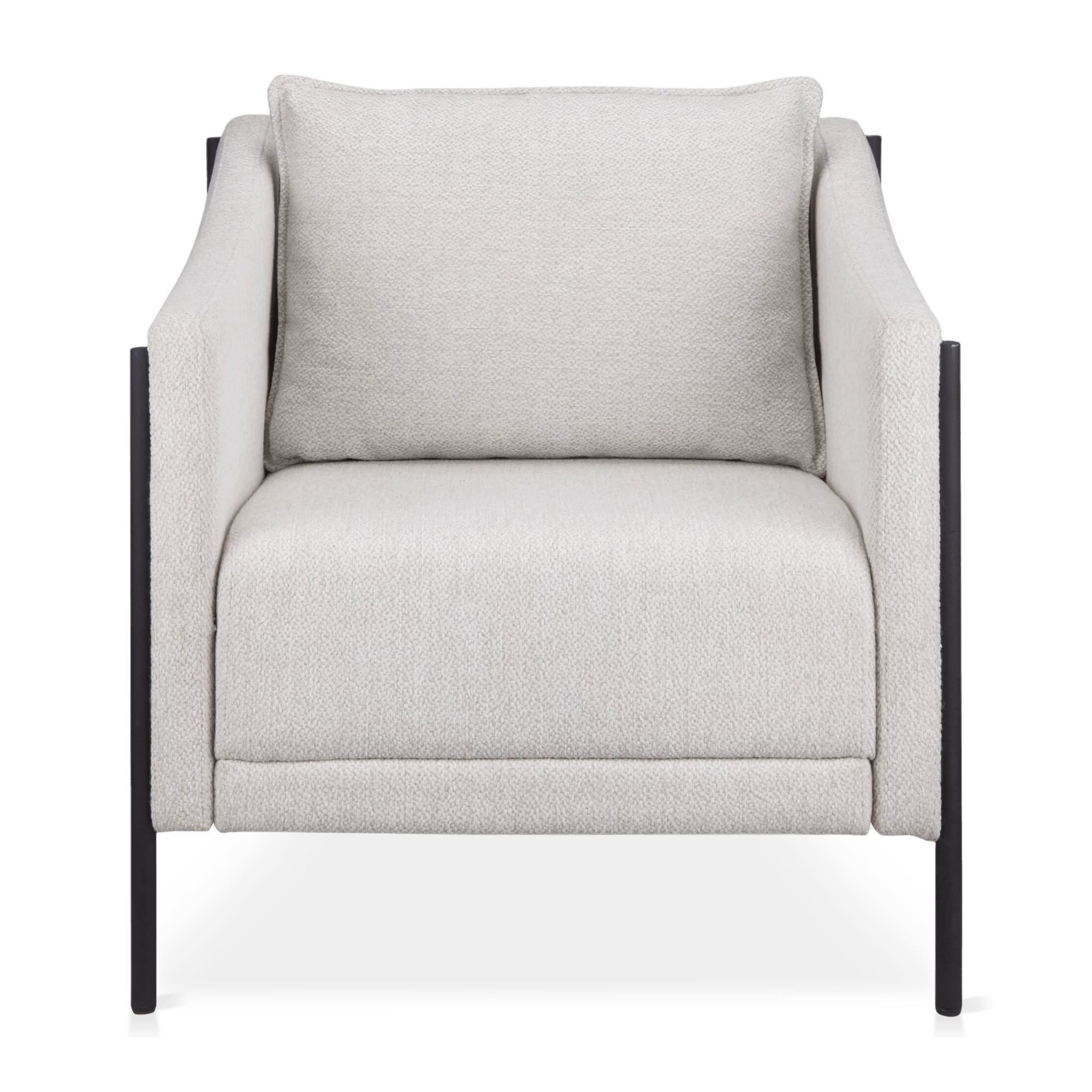 Metal & Fabric Accent Chair in Oatmeal