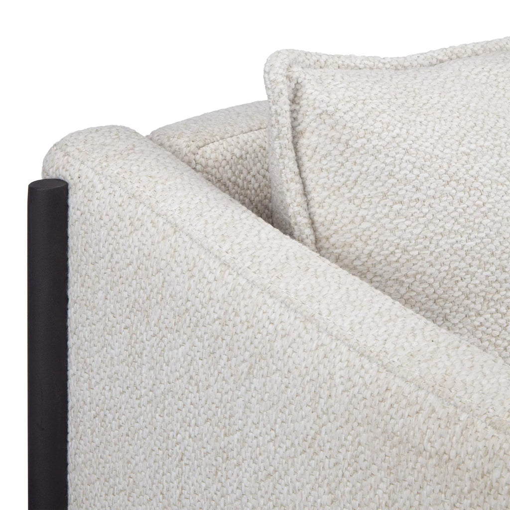 Metal & Fabric Accent Chair in Oatmeal