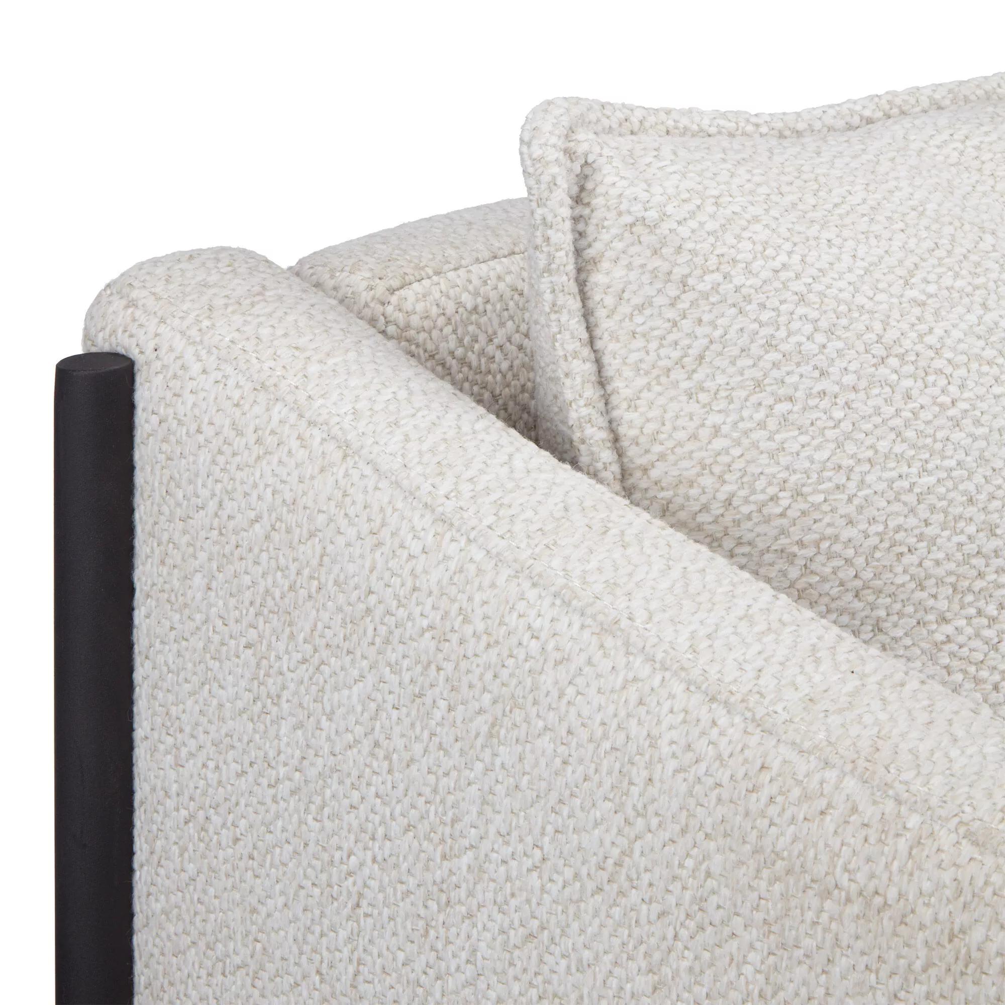 Metal & Fabric Accent Chair in Oatmeal