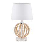 Wooden Bead Base Table Lamp