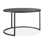 Nesting Coffee Table - Black Metal and Natural Wood