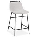 Fabric and Metal Counter Stool